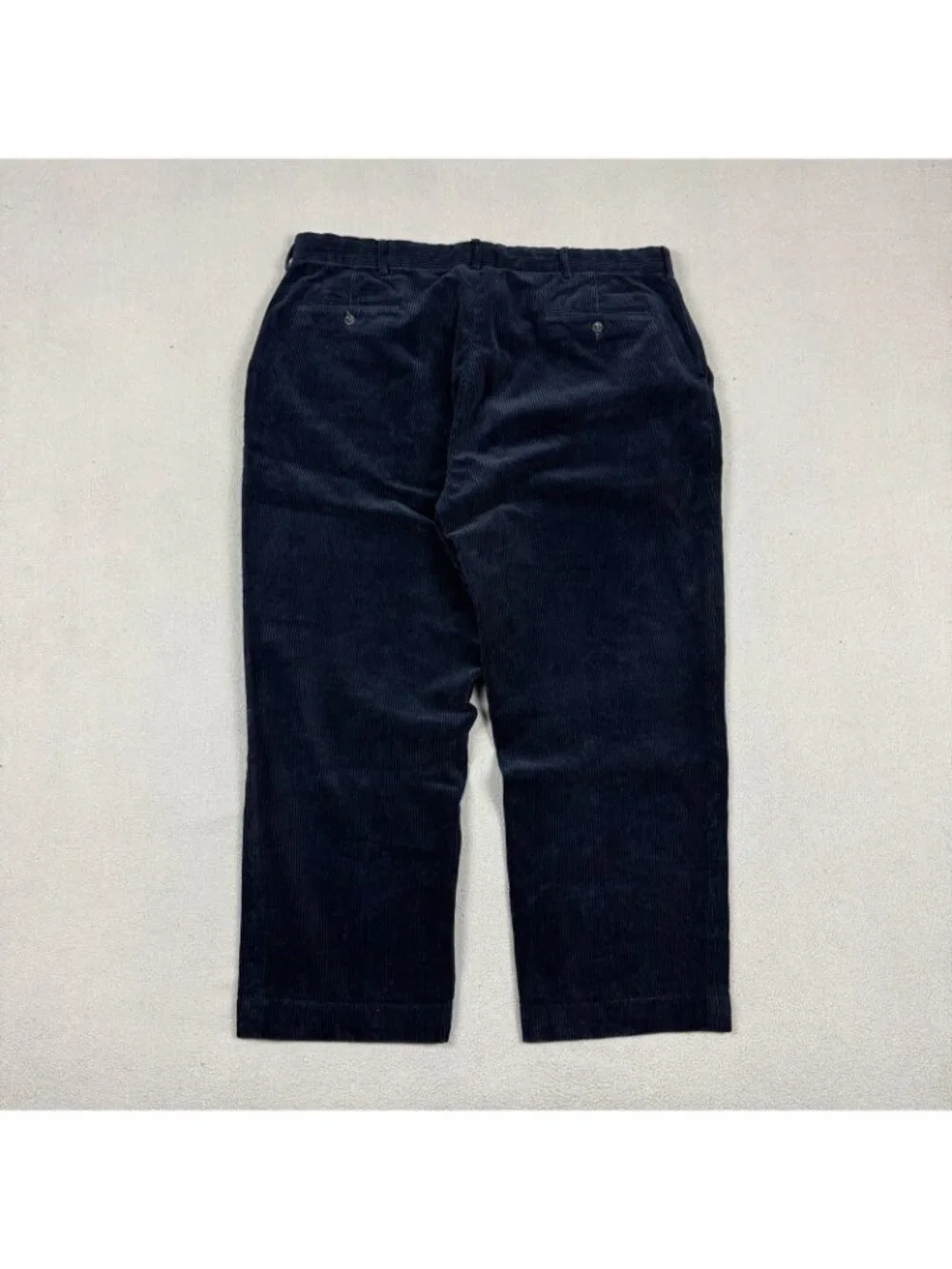 Polo Ralph Lauren Corduroy Pants 40x30 Mens Navy Blue Straight Leg Trousers VTG